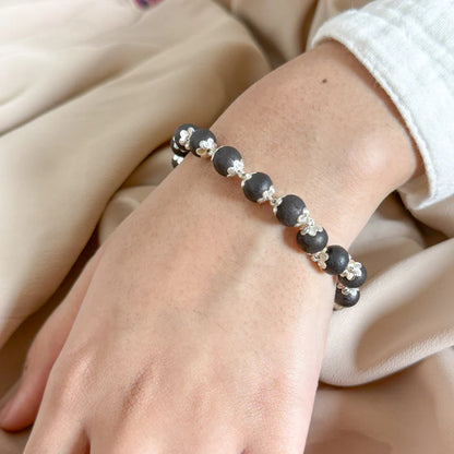 Original SIlver Karungali Bracelet + Free Tulsi Mala worth ₹200