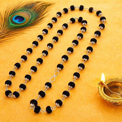 Certified Karungali Silver Mala